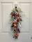 28" Snowy Christmas Artificial Pine Berry Ball Floral Teardrop with Gingerbread Men